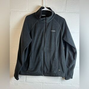 Columbia Sportswear Woman’s Black Fleece Zip Up Collared Outerwear Cozy Jacket